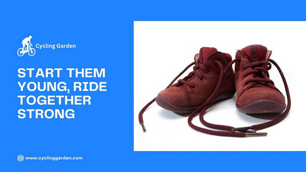 fractured image about childrens cycling shoes