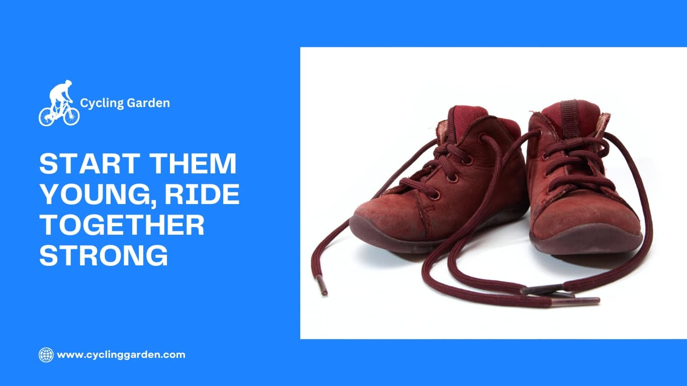 fractured image about childrens cycling shoes